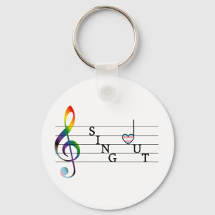 Porte-clés Sing Out Trans Pride
