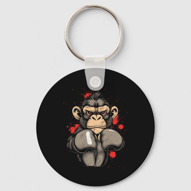 Porte-clés Singe de boxe cool - Costume (Recto)