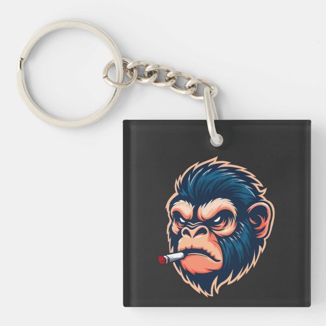 Porte-clés Singe En colère (Devant)