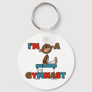 Porte-clés Singe Je suis un gymnaste
