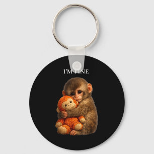 Porte-clés singe punch bébé mignon animal drôle