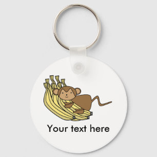 Porte-clés Singe sur bananes