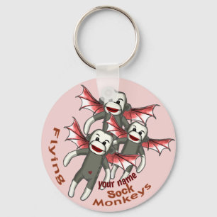 Porte-clés Singes Chaussette Volants