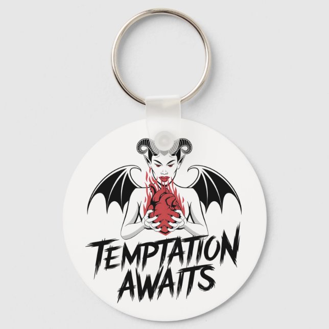 Porte-clés Sinister Gothic Demon Design - Tentation Attend (Recto)