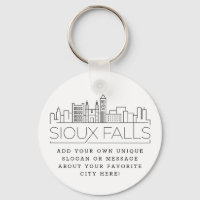 Sioux Falls Stylisé Skyline | Slogan personnalisé