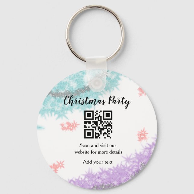 Porte-clés Site web simple pour fête de Noël code-barres QR a (Recto)