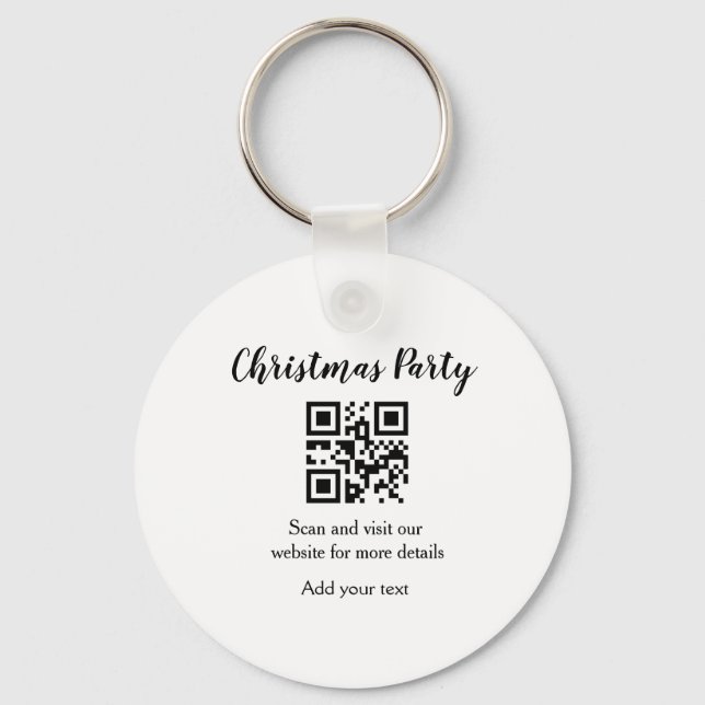 Porte-clés Site web simple pour fête de Noël code-barres QR a (Recto)