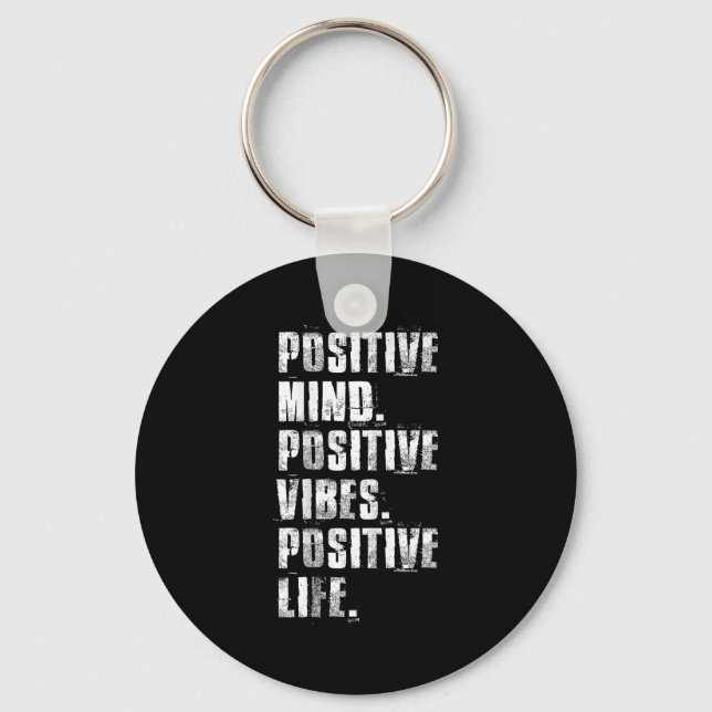 Porte-clés Sitive Mind Sitive Vibes Sitive Life Motivational  (Recto)