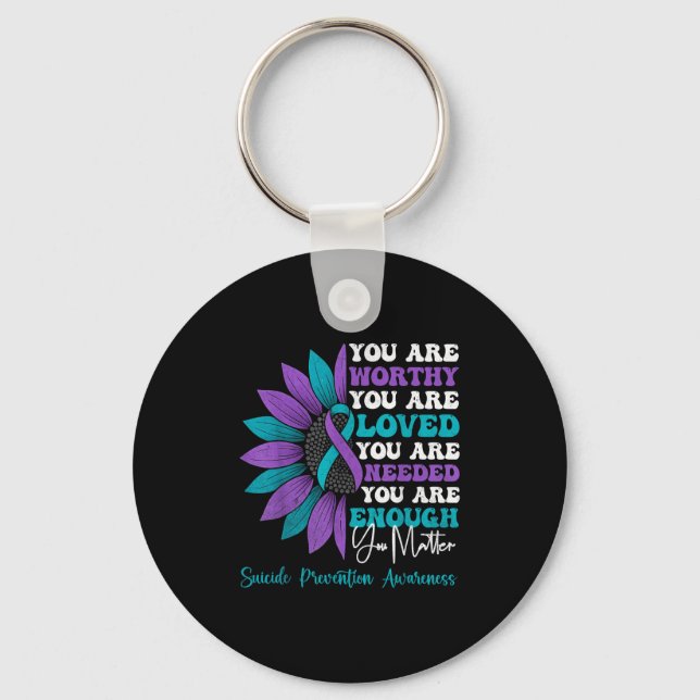 Porte-clés Sitive Motivational Suprt Suicide Prevention Aware (Recto)