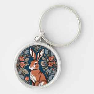 Porte-clés Sitting Hare William Morris Inspiré Floral