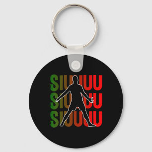 Porte-clés Siuuu Drôle de Football Footbyll Garçons Hommes Fe