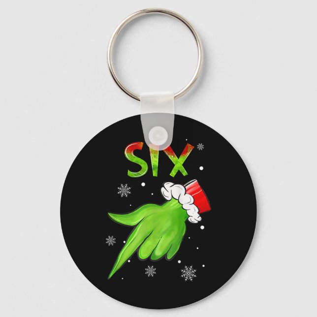 Porte-clés Six Funny Six Seven 6 7 Mème Santa Noël Xmas  (Recto)