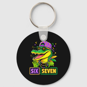 Porte-clés Six sept alligator 6 7 mardi gras 67 mème garçons