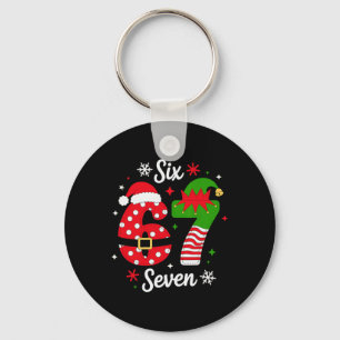 Porte-clés Six Seven 67 Mème 6 7 Santa Noël Pyjama Enfants