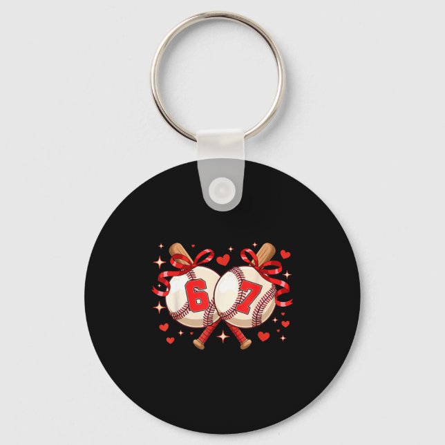 Porte-clés Six Seven 67 Mème Baseball (Recto)