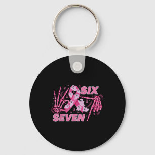 Porte-clés Six Seven 67 Mème Drôle Squelette Cancer du Sein P