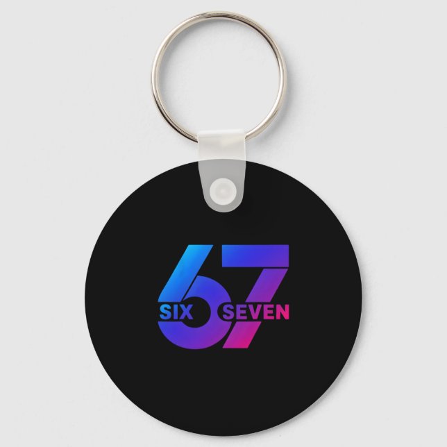 Porte-clés Six Seven 67 Mème Génération Alpha Argot Bysebyll  (Recto)