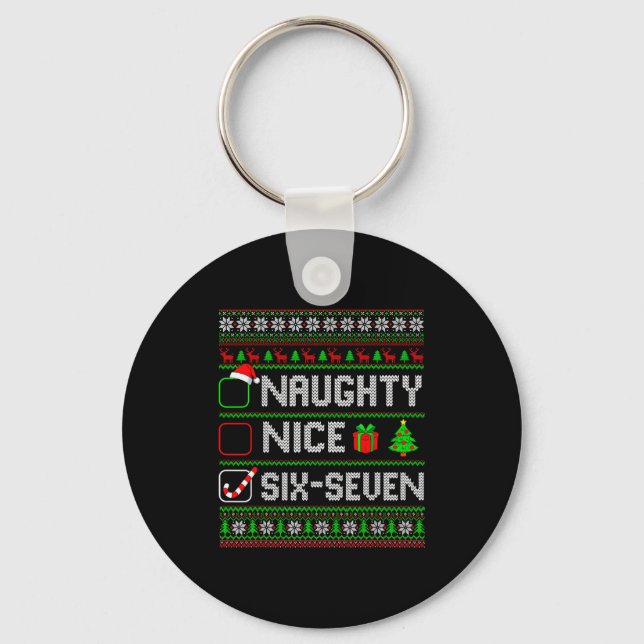 Porte-clés Six Seven 67 Mème Jolies Cochonneries de Noël Pyja (Recto)