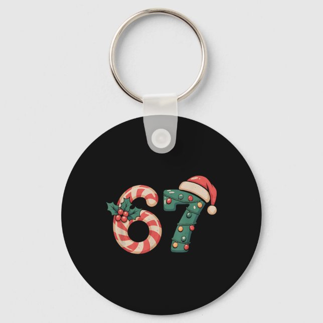 Porte-clés Six Seven 67 Meme Noël  (Recto)