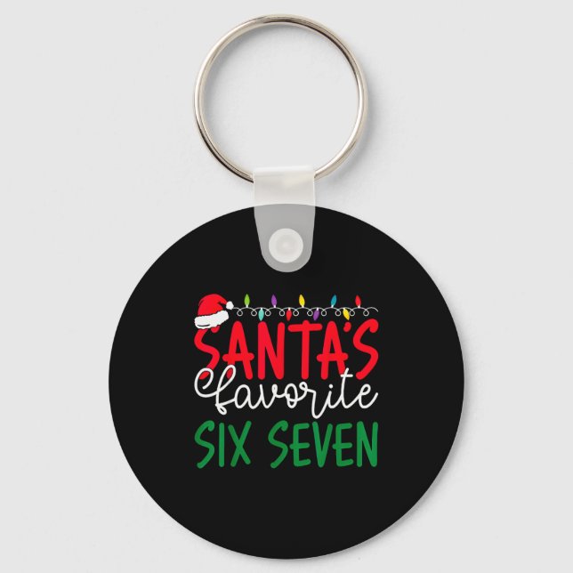 Porte-clés Six Seven 67 Memes d'humour de Noël préférés du Pè (Recto)