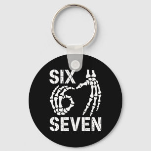 Porte-clés Six Seven 67 Squelette de Halloween Panneau Mains