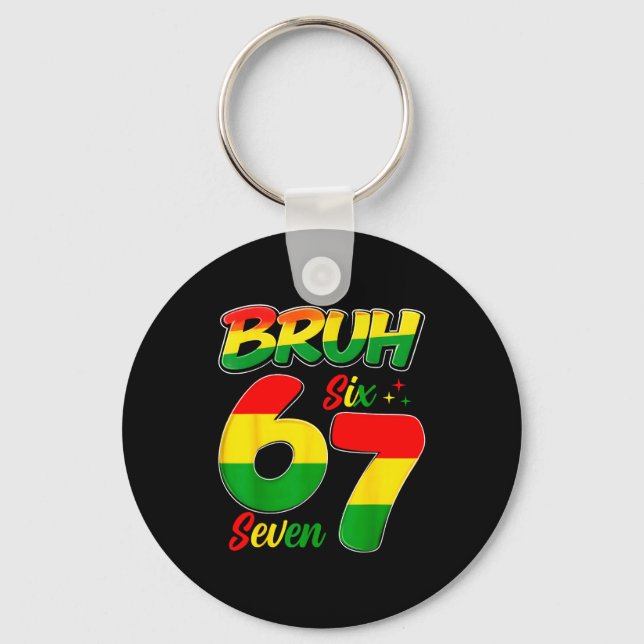 Porte-clés Six Seven 6 7 Mois de l'histoire des Noirs Drôle S (Recto)