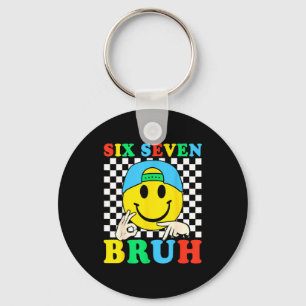 Porte-clés Six Seven Bruh Boys 67 Mème Génération Alpha Argot
