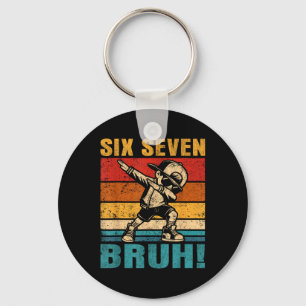 Porte-clés Six Seven Bruh Dabbing Boy Drôle 67 Meme Gen Alpha