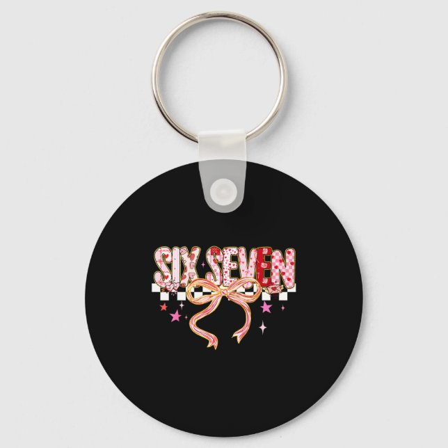 Porte-clés Six Seven Coquette Bow Women Girl Funny Valentines (Recto)