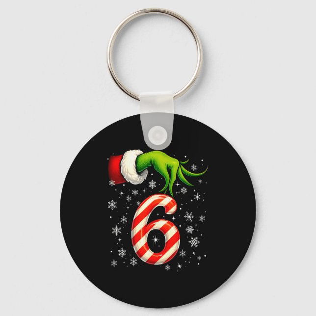 Porte-clés Six Seven Drôle De Noël Couple Correspondant Meme  (Recto)