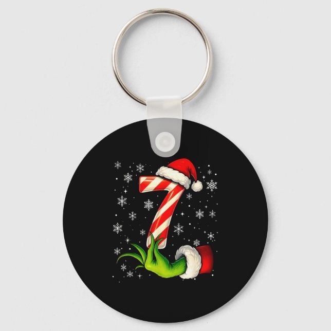Porte-clés Six Seven Drôle De Noël Couple Correspondant Meme  (Recto)