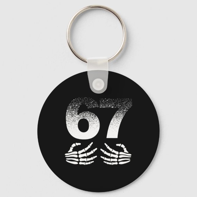 Porte-clés Six Seven Gen Alpha Argot Mème Populaire Tendance (Recto)