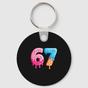 Porte-clés Six Seven Glace Drip Cool Meme 67 Numéro Drôle