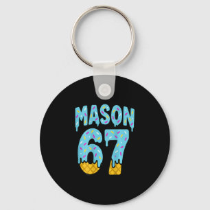 Porte-clés Six Seven Ice Cream Drip Mason 67 Mème Halloween (