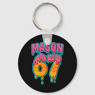 Porte-clés Six Seven Meme Mason 67 Glace qui Dégouline Drôle