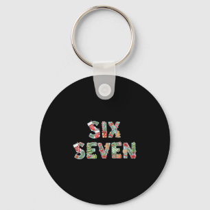 Porte-clés Six Seven Noël Meme 67 Drôle Vacances Hommes Femme