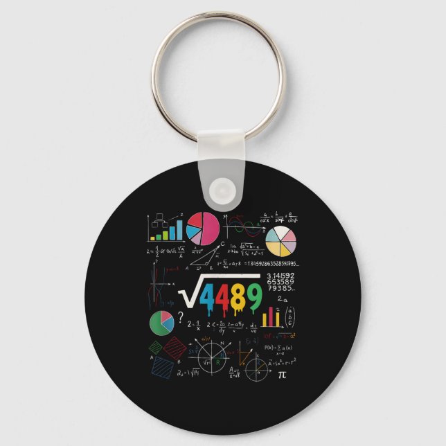 Porte-clés Six Seven Prof de Maths 67 Mème Racine Carrée 4489 (Recto)
