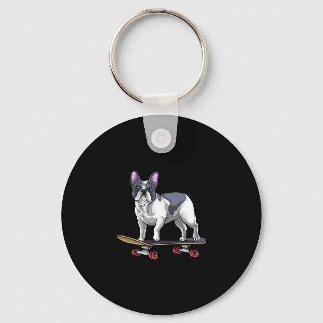 Porte-clés Skateboard Bulldog (Recto)