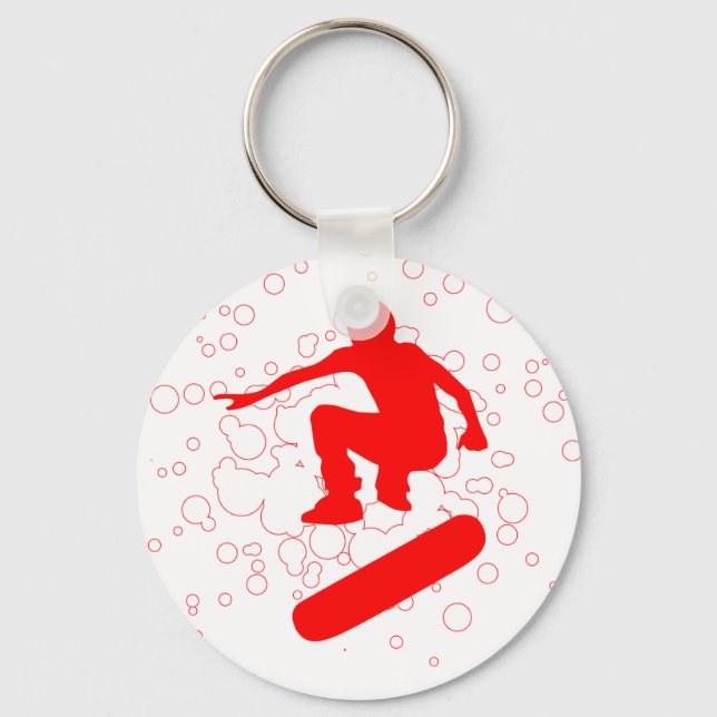 Porte-clés skateboard. bulles. (Recto)