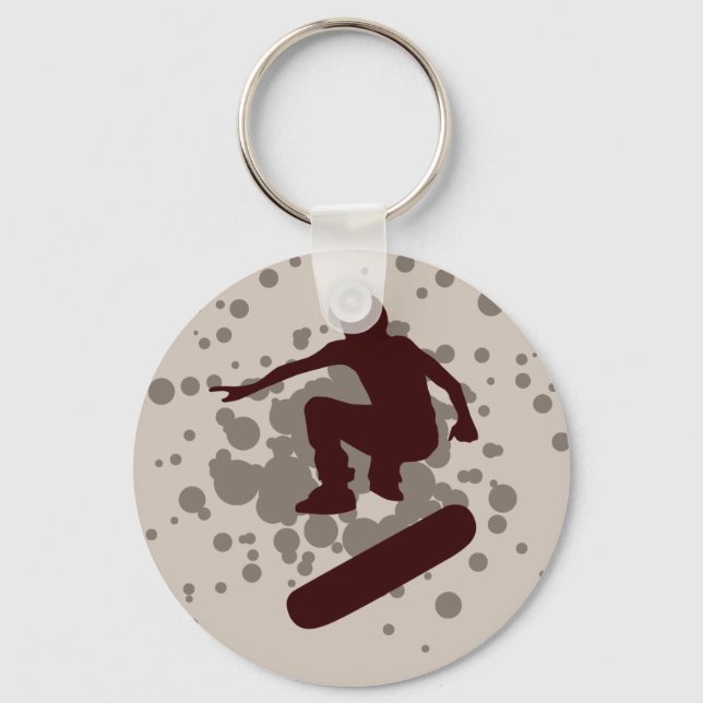 Porte-clés skateboard. bulles. (Recto)