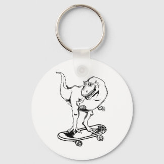 Porte-clés Skateboarding Te-rex Dinosaur
