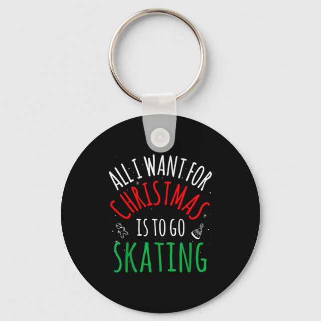 Porte-clés Skating Skate - Group Matching Family Christmas Fu (Recto)
