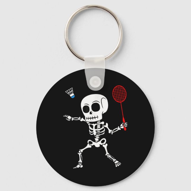 Porte-clés Skeleton Badminton Halloween Smash Shuttle Easy Co (Recto)