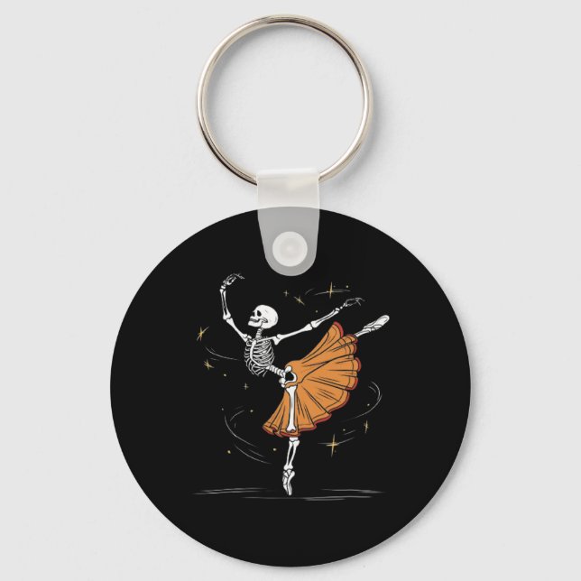 Porte-clés Skeleton Ballerina Ballet Danse Halloween (Recto)