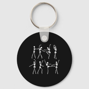 Porte-clés Skeleton Ballerinas Ballet Dance Cute Halloween Co