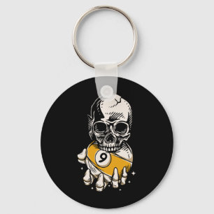 Porte-clés Skeleton Billard Ll Snooker Pool Billard Playe