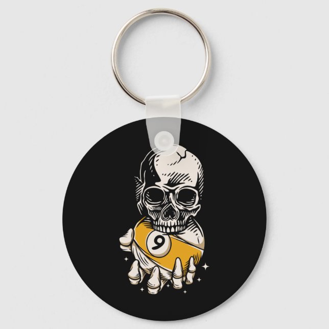 Porte-clés Skeleton Billard Ll Snooker Pool Billard Playe (Recto)