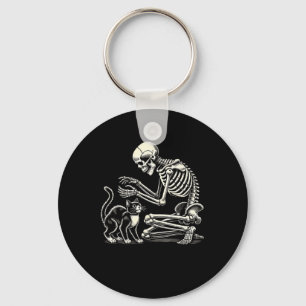Porte-clés Skeleton Cat Art For Men Femme Feline Costume Hall
