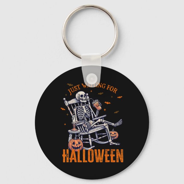 Porte-clés Skeleton Christmas Design En Attente D'Hallowe (Recto)