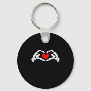 Porte-clés Skeleton Coeur Et Mème Mains